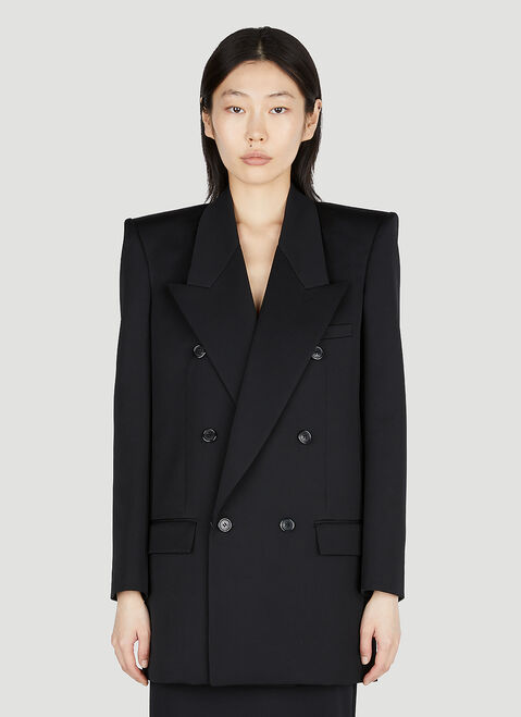 Gucci Structured Double Breasted Blazer Burgundy guc0251293