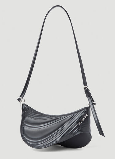 Mugler 中号 Spiral Curve 01 单肩包 黑色 mug0252045