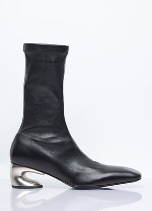 Jil Sander Leather Ankle Boots White jil0259013