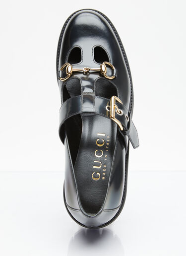 Gucci Horsebit Leather Loafers Black guc0255065