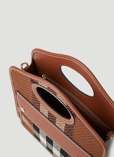Pocket Check Mini Shoulder Bag Burberry Pocket Check Mini Shoulder Bag Brown bur0247081