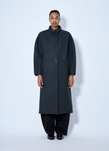 Jil Sander Single-Breasted Wool Coat Dark Grey jil0266008