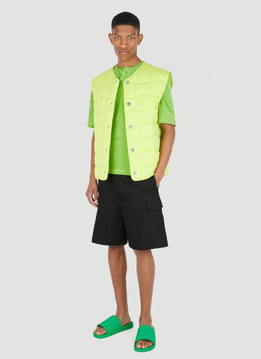 BOTTEGA VENETA 550$ Towelling Jersey T-Shirt In Inkwell Green Cotton Blend