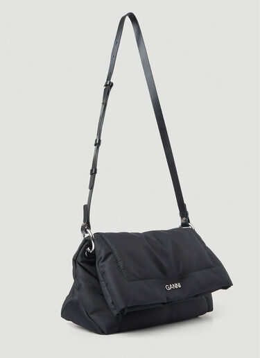 GANNI Pillow Small Flap Over Shoulder Bag Black gan0251068