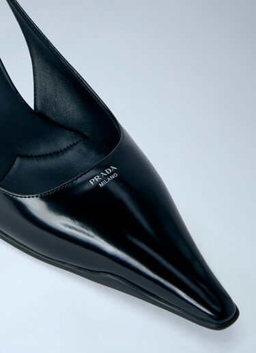 LN-CC® - Prada: Pointed-Toe Slingback Pumps - Black Prada Pointed-Toe Slingback Pumps Black pra0266014