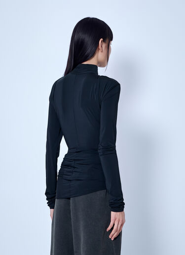 LN-CC® - Entire Studios: Gres Draped High-Neck Top - Black Entire Studios Gres Draped High-Neck Top Black ent0266033
