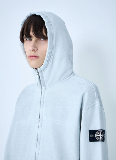 Stone Island Hooded Zip Sweatshirt Blue sto0164014