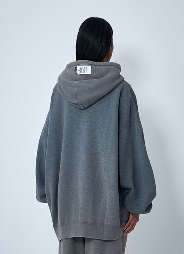 Nike x Martine Rose Logo Motif Hooded Zip-Up Sweatshirt Grey nik0362111