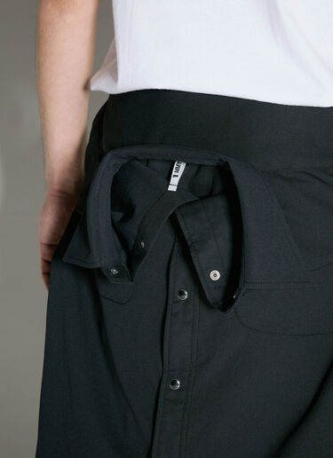 Maison Mihara Yasuhiro Shirts Combination Shorts Black mmy0156016