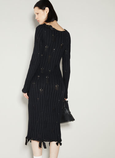 ディストレスニットドレス MM6 Maison Margiela ディストレスニットドレス ブラック mmm0254004