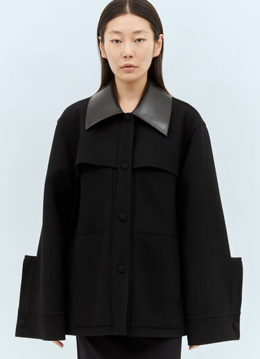 Jil Sander 울 오버셔츠 블랙 jil0257002