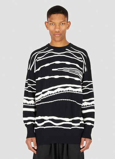 Sulvam Bicolour Sweater Black sul0148016