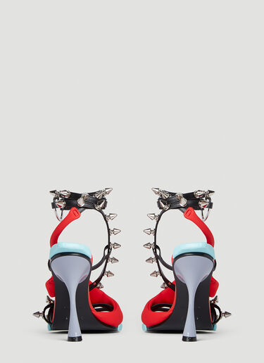 Ottolinger Stud Flower High Heel Sandals Red ott0252020