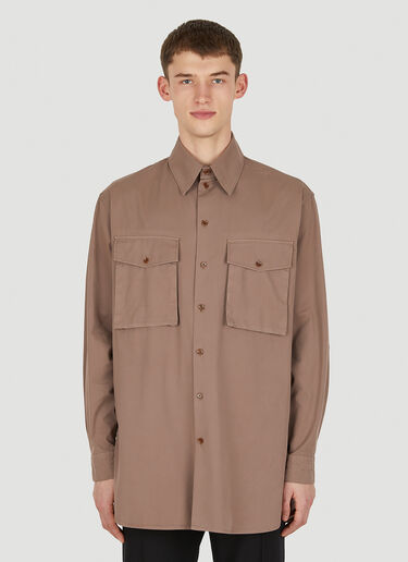 Lemaire Military Shirt Brown lem0150008