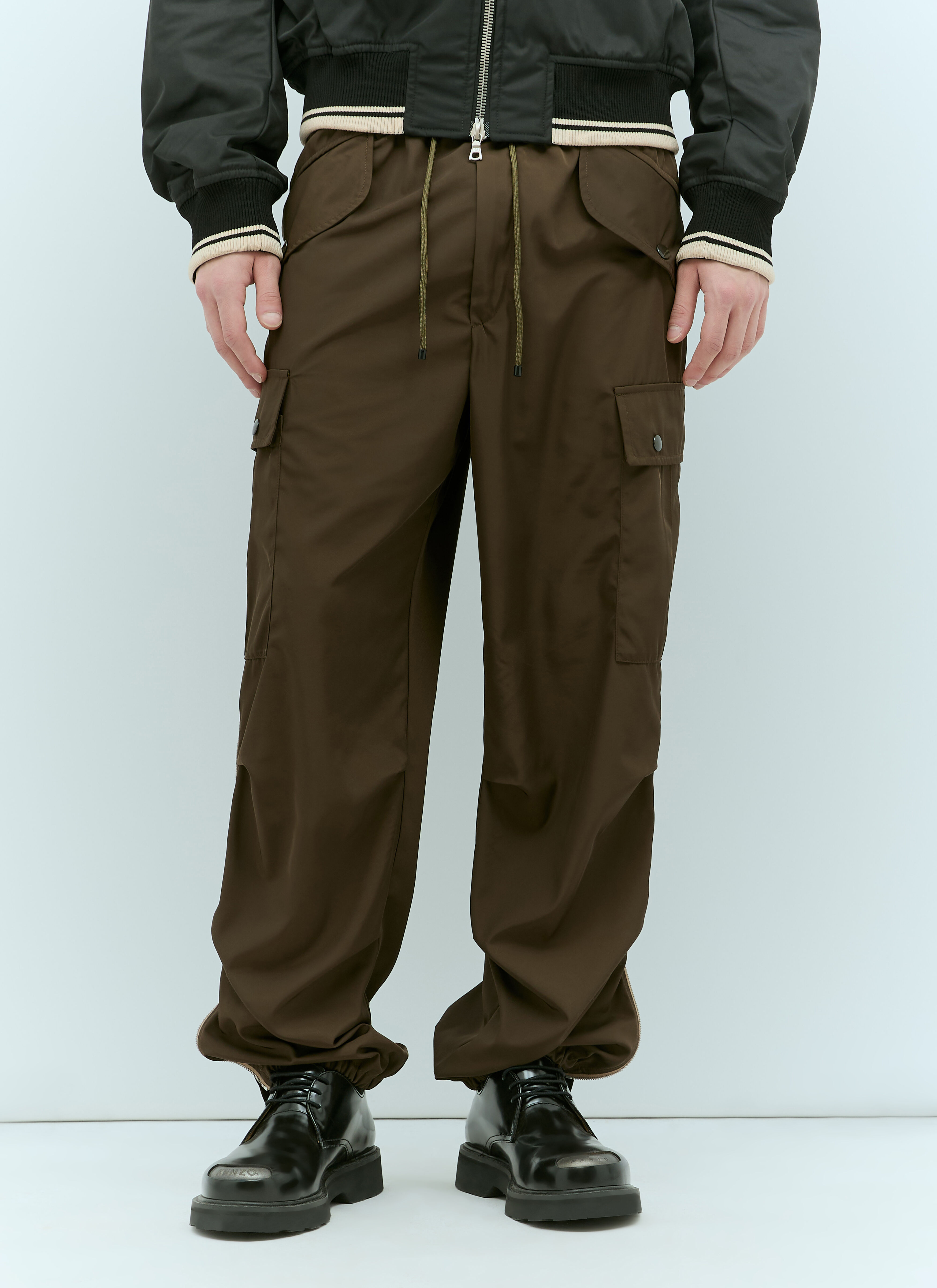 Dries Van Noten Satin Cargo Pants Black dvn0156043