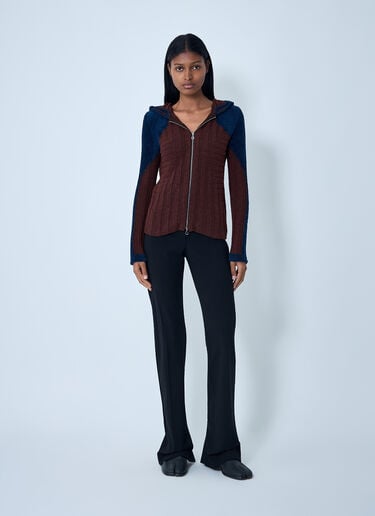 Quimby Knitted Hooded Sweater Kiko Kostadinov Quimby Knitted Hooded Sweater Brown kko0262008