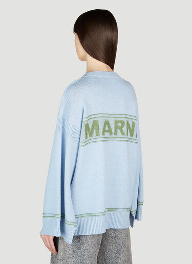 비대칭 밑단 카디건 Marni 비대칭 밑단 카디건 블루 mni0253024