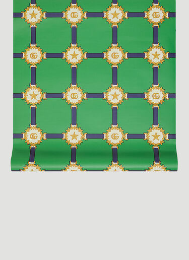 Doubloon Sham Wallpaper Gucci Doubloon Sham Wallpaper Green wps0680050