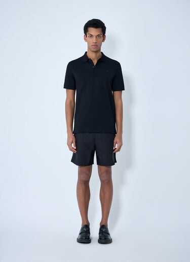 Prada Logo Motif Polo Shirt Black pra0163002