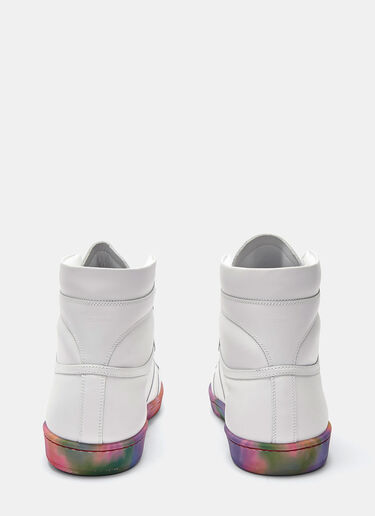 Saint Laurent SL/10H Tie Dye Sole High-Top Suede Sneakers White sla0128028