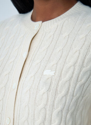 Cable Knit Cardigan Lacoste Cable Knit Cardigan Cream lac0262005