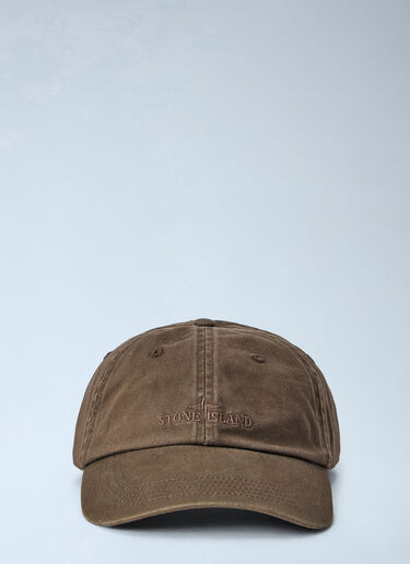 LN-CC® - Stone Island: Cotton Twill Cap - Brown Stone Island Cotton Twill Cap Brown sto0165022