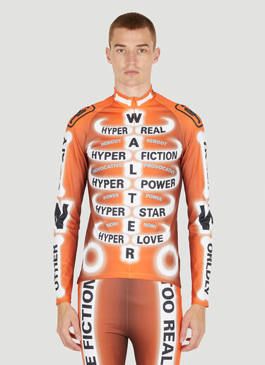 Walter Van Beirendonck Skeleton Long Sleeve Bike Top Orange wlt0150007