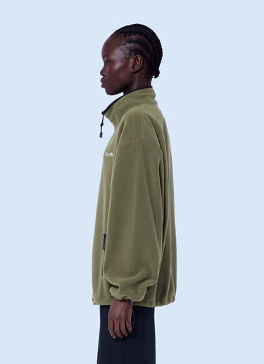 LN-CC® - Miu Miu: Fleece Zipper Jacket - Olive Miu Miu Fleece Zipper Jacket Olive miu0366009