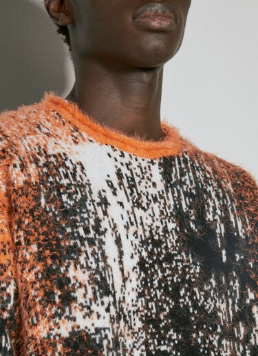 Y/Project Gradient Hairy Knit Sweater Orange ypr0153006