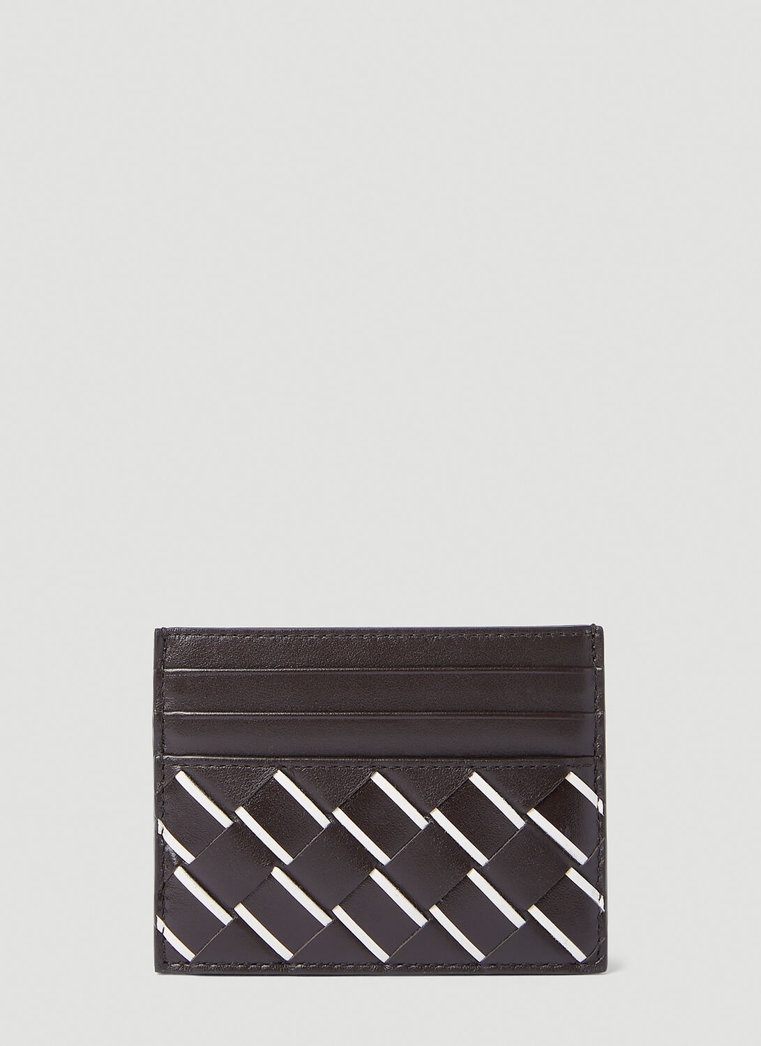 Shop Bottega Veneta Intrecciato Cardholder In Black