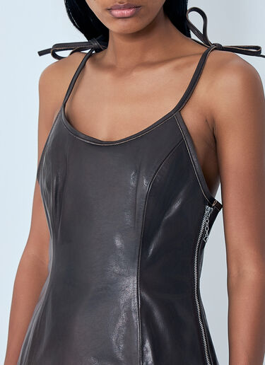 Our Legacy String Leather Tank Top Brown our0264017
