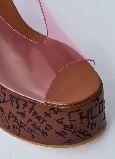 Chloé Maxime Wedge Sandals Pink chl0260017