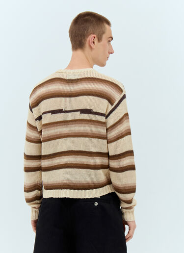 Stüssy 同色系条纹针织衫 米色 sts0157004