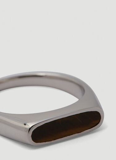 Tom Wood Mario Tiger Eye Ring Silver tmw0349003