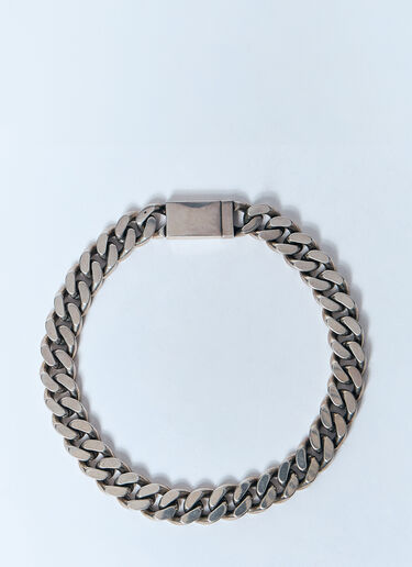 Saint Laurent Curb Chain Necklace Silver sla0149086
