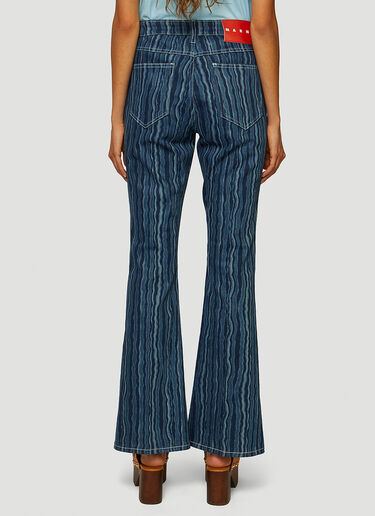 Marni Striped Flared Jeans Blue mni0247012