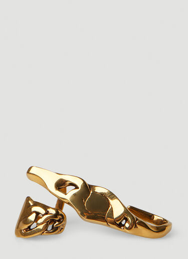 Alexander McQueen Molten Chain Cuff Earring Gold amq0247064