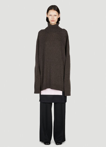 Raf Simons Gloves Sweater Brown raf0252011