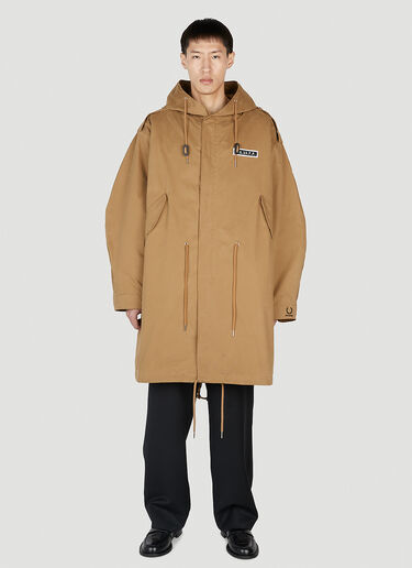 Raf Simons x Fred Perry Printed Parka Coat Camel rsf0152001