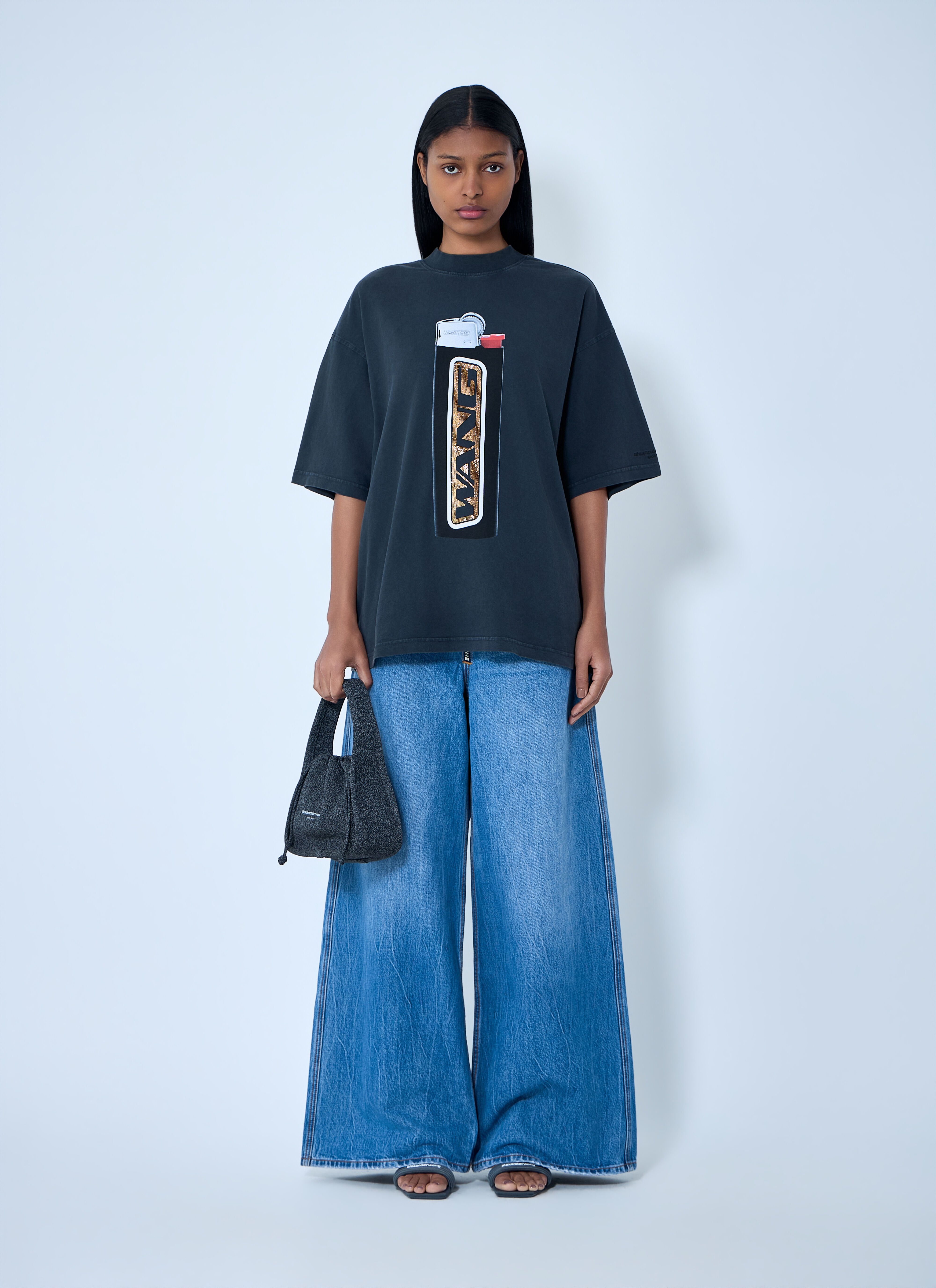 Alexander Wang Women's' Graphic Print Oversized T-Shirt in Dark