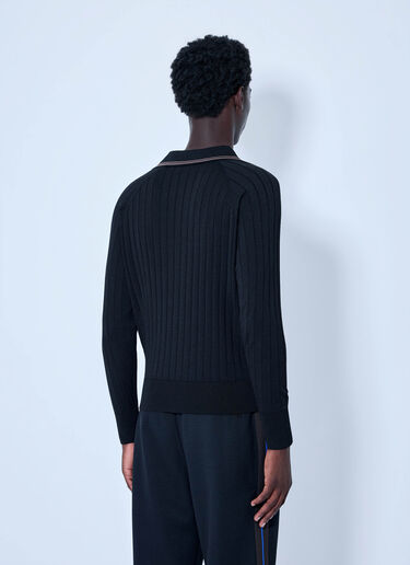LN-CC® - Wales Bonner: Roots Polo Shirt - Black Wales Bonner Roots Polo Shirt Black wbn0166006