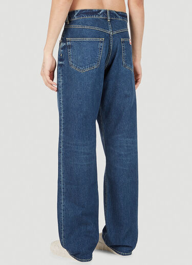 Kenzo Suisen Relaxed Wide Leg Jeans Blue knz0152031