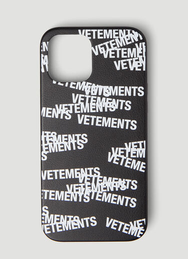 Vetements 徽标 iPhone 12 Pro Max 手机套 黑 vet0146033