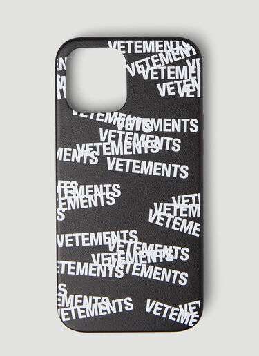 Vetements ロゴiPhone12Pro Maxケース ブラック vet0146033