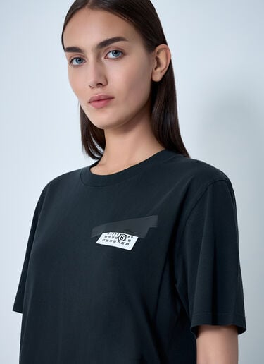 Logo Motif T-Shirt MM6 Maison Margiela Logo Motif T-Shirt Black mmm0262003