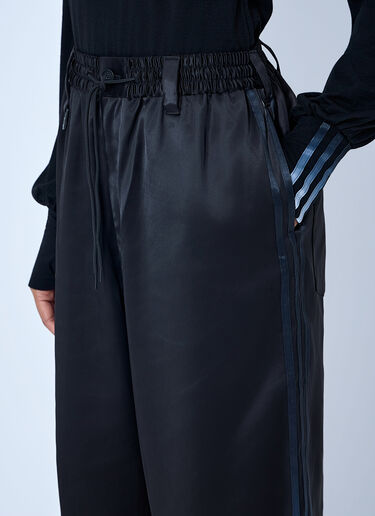 Y-3 缎面渐变3-Stripes运动裤 黑色 yyy0365010