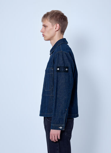 LN-CC® - Stone Island: Denim Shirt Jacket - Blue Stone Island Denim Shirt Jacket Blue sto0165105