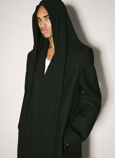 Y/Project Draped Hood Coat Black ypr0358002