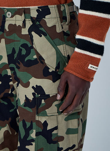 Stüssy Cargo Trousers in Camouflage Weave Green sts0164011