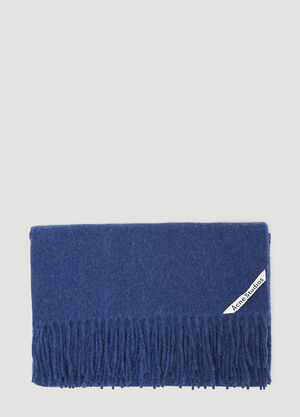 Acne Studios Wool Fringed Scarf Navy acn0131003